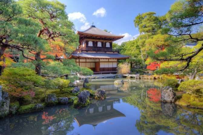 Гинкаку-дзи, Серебряный павильон - достопримечательности Киото, Япония