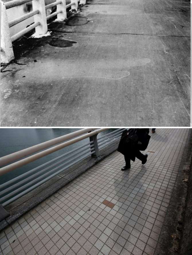 Хиросима в октябре-ноябре 1945 года и то же место 29 июля 2015