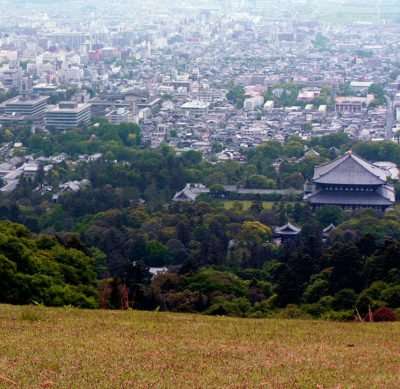 панорама японского города