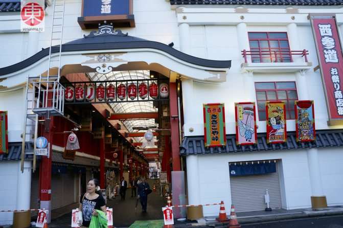 Сувенирные лавки, Район Асакуса, Токио.