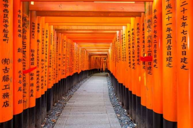 Святилище Фушими Инари - достопримечательности Киото, Япония